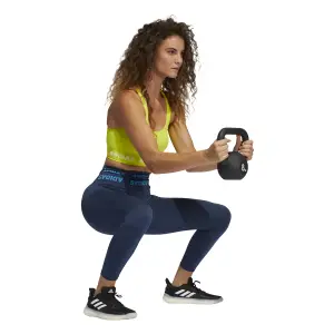Damen-Leggings mit hoher Taille adidas Training Branded Aeroknit 7/8 image-4