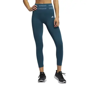 Leggings de cintura alta para mujer adidas Training Branded Aeroknit 7/8 image-1