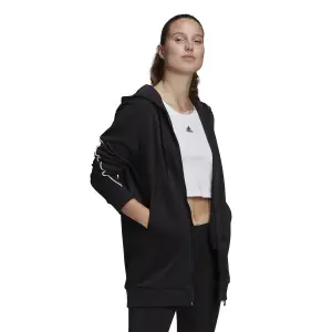 Chaqueta con capucha y cremallera para mujer adidas Essentials Giant Logo image-3