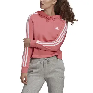 Felpa corta con cappuccio da donna adidas Essentials 3-Bandes image-2