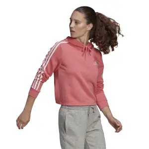 Felpa corta con cappuccio da donna adidas Essentials 3-Bandes image-1