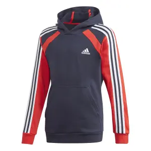 Sudadera con capucha para niños adidas Comfort Colorblock image-6