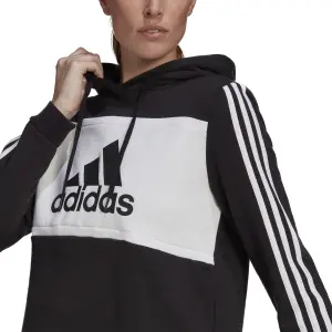 Kurzes Kapuzensweatshirt für Frauen adidas Essentials Logo Colorblock Fleece image-4