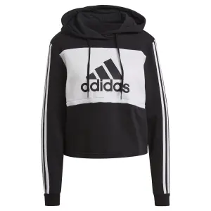 Kurzes Kapuzensweatshirt für Frauen adidas Essentials Logo Colorblock Fleece image-0