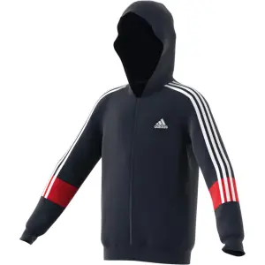 Felpa con cappuccio per bambini adidas 3-Bandes Aeroready Primeblue image-6