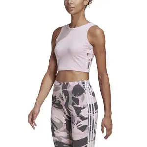 Camiseta corta de tirantes para mujer adidas Essentials Camouflage 3-Bandes image-4