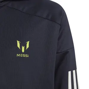 Felpa con cappuccio per bambini con zip adidas Messi Football-Inspired image-3