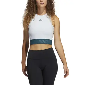 Camiseta de tirantes para mujer adidas Techfit Crop image-4