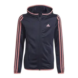 Sudadera con capucha para niños con cremallera adidas Designed To Move 3-Bandes image-0