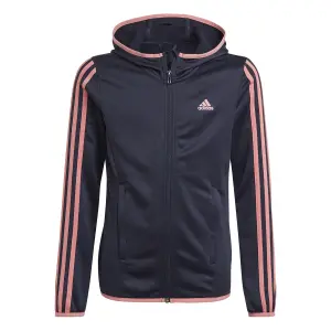 Sudadera con capucha para niños con cremallera adidas Designed To Move 3-Bandes image-1