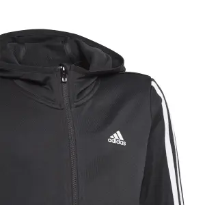 Felpa con cappuccio per bambini con zip adidas Designed To Move 3-Bandes image-2