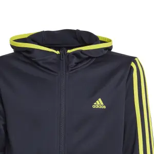 Kinderjack met rits en capuchon adidas D2M 3-Bandes image-2