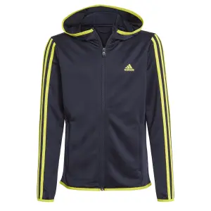 Chaqueta con capucha y cremallera para niños adidas D2M 3-Bandes image-6