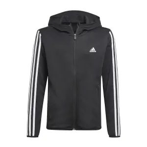 Bluza dziecięca z kapturem na zamek błyskawiczny adidas D2M 3-Bandes