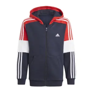 Sudadera con capucha para niños con cremallera adidas Colorblock image-0