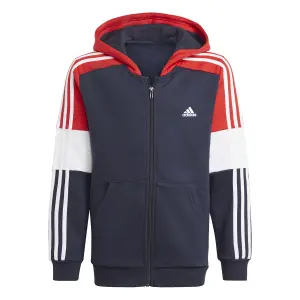 Sudadera con capucha para niños con cremallera adidas Colorblock image-1