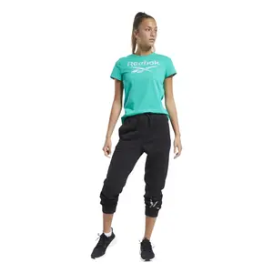 Pantalon de jogging femme Reebok Training Essentials Gold Vector image-0
