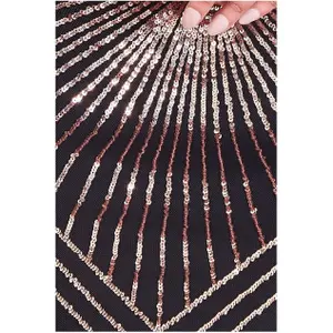 Strakke damesjurk Goddiva Modesty Starburst Sequin image-3