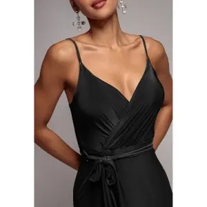 Omlottklänning för kvinnor Goddiva Waist Tie-Up image-2