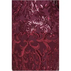 Women's maxi dress Goddiva Sequin & Mesh image-3