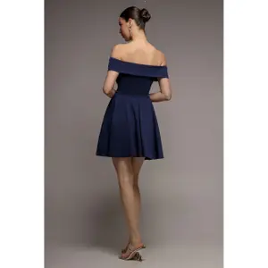 Robe patineuse mini bustier em crepe mulher Goddiva image-1