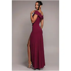 Off-the-shoulder Crepe Dress Women Goddiva Maxi image-1
