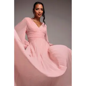 Robe en mousseline à manches ballon femme Goddiva image-3