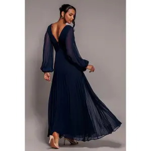 Robe en mousseline à manches ballon femme Goddiva image-1