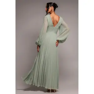 Robe en mousseline à manches ballon femme Goddiva image-1