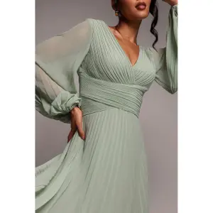 Robe en mousseline à manches ballon femme Goddiva image-4