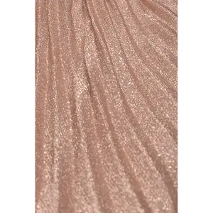 Pleated dress for women Goddiva Bardot Maxi image-3