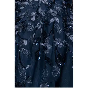 Blaublütige bestickte Tunika mit weit ausgeschnittenen Ärmeln Damen Goddiva image-3