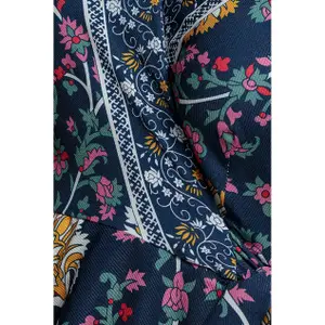 Robe portefeuille impresso floral e mangas borboleta mulher Goddiva image-4