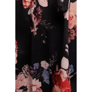 Flügelärmel Midikleid bedruckt Damen Goddiva image-3