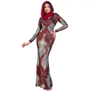 Obcisła sukienka damska Goddiva Modesty Contrast Sequin image-0