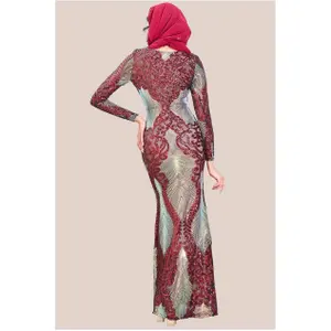Obcisła sukienka damska Goddiva Modesty Contrast Sequin image-1
