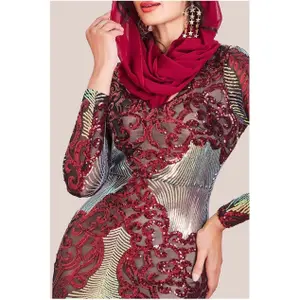 Obcisła sukienka damska Goddiva Modesty Contrast Sequin image-2