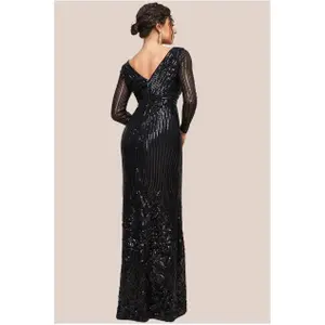 Omlottklänning för kvinnor Goddiva Sequin V Wrap image-1