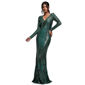 Hudnær kjole til kvinder Goddiva Modesty Two Toned Sequin image-0