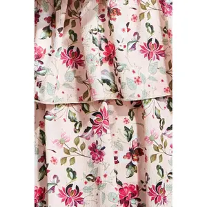 Women's Floral Dress with Asymmetrical Hem Goddiva image-3