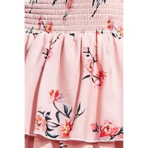 Women's Floral Dress with Asymmetrical Hem Goddiva image-3