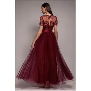 Sukienka damska Goddiva Embroidered Mesh image-1