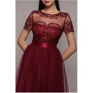 Sukienka damska Goddiva Embroidered Mesh image-2