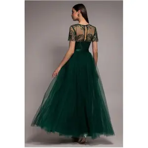Sukienka damska Goddiva Embroidered Mesh image-1