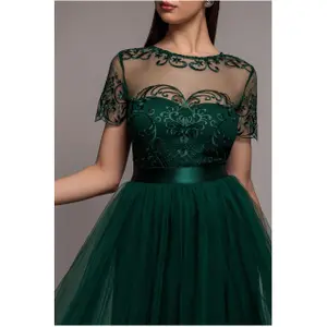 Sukienka damska Goddiva Embroidered Mesh image-2