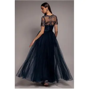 Sukienka damska Goddiva Embroidered Mesh image-2