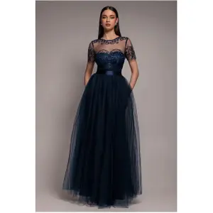 Sukienka damska Goddiva Embroidered Mesh image-1