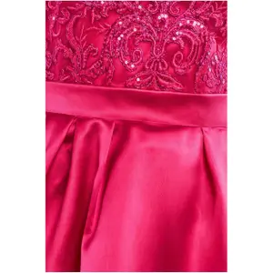 Vestuário feminino Goddiva Sequin & Satin Dipped Hem image-3