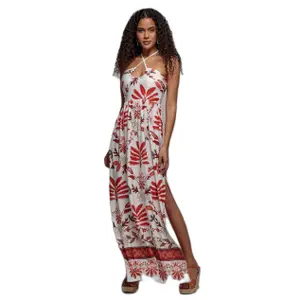 Robe amarrar estampada mulher Goddiva image-0