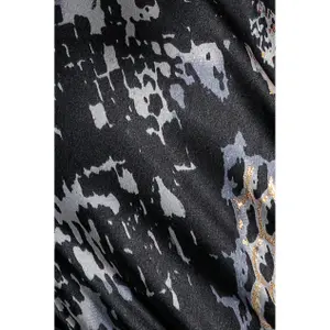 Γυναικείο φόρεμα τύπου παλτό Goddiva Foil Print Wrap image-2